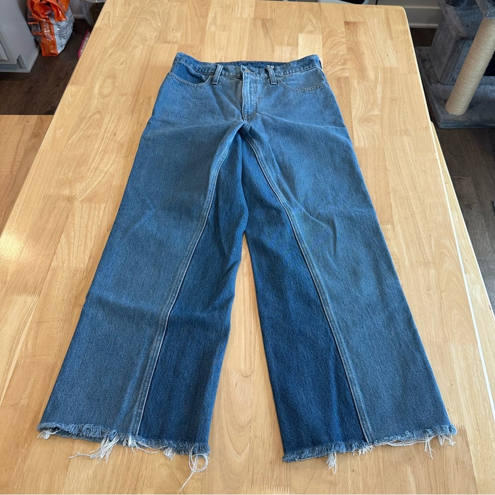 J Crew Slim Wide Leg Jeans